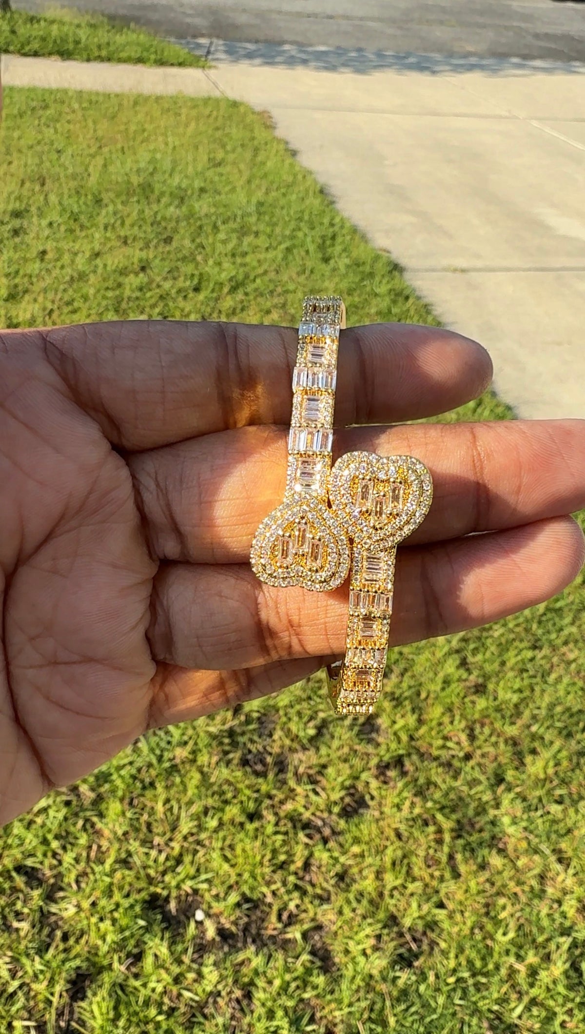 Heart Diamond Bangle