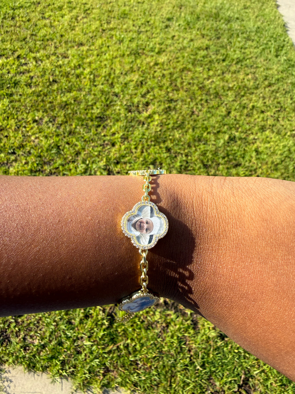 Custom photo Clover Bracelet