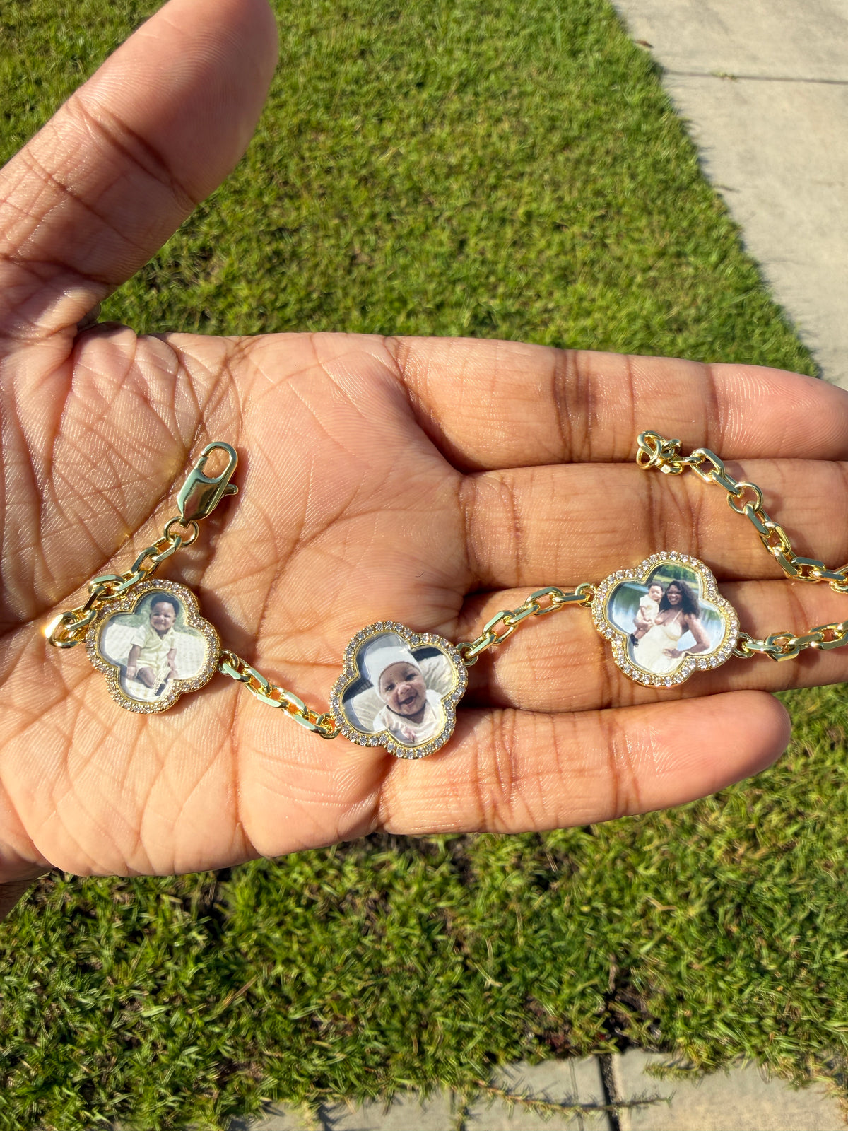 Custom photo Clover Bracelet
