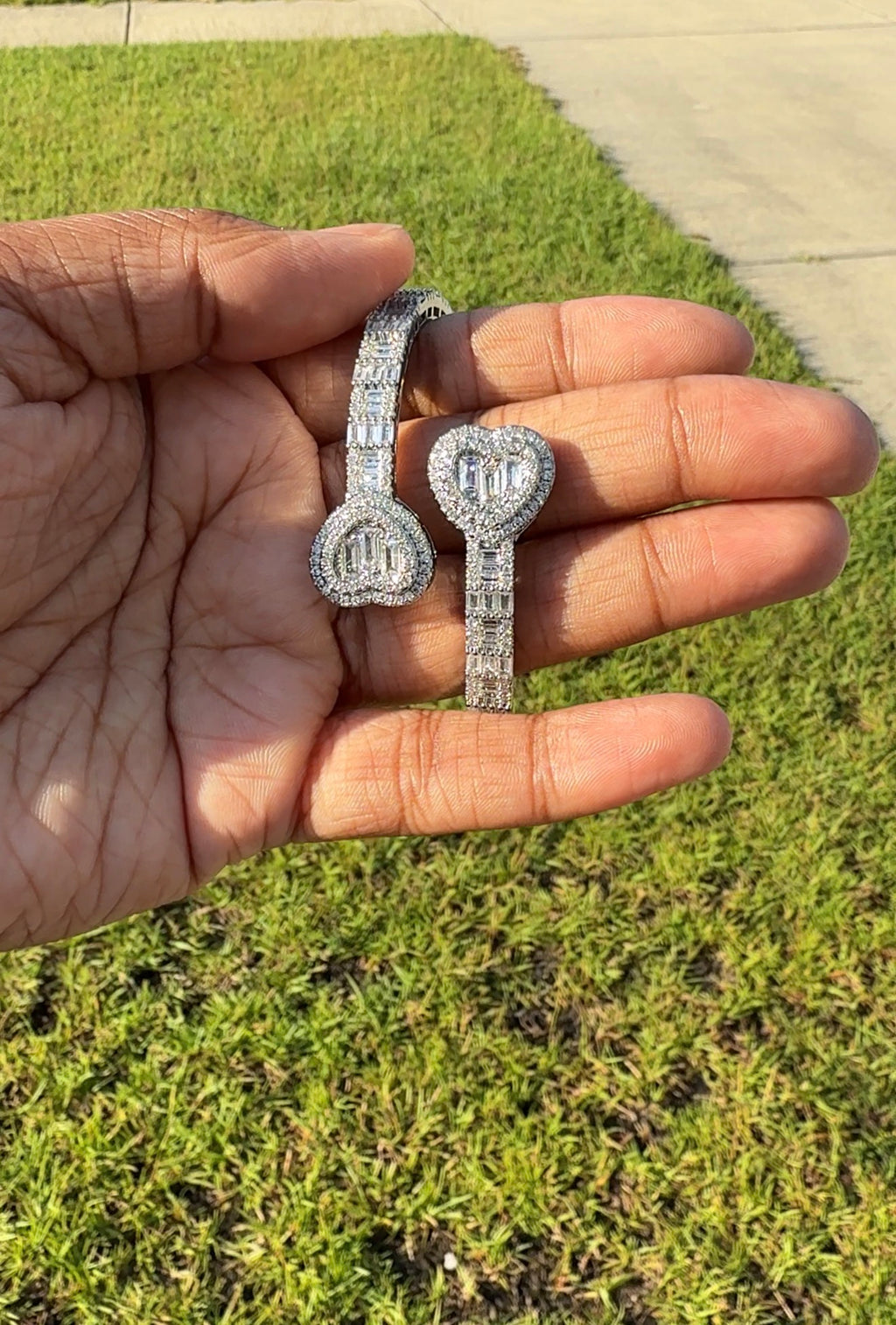 Heart Diamond Bangle