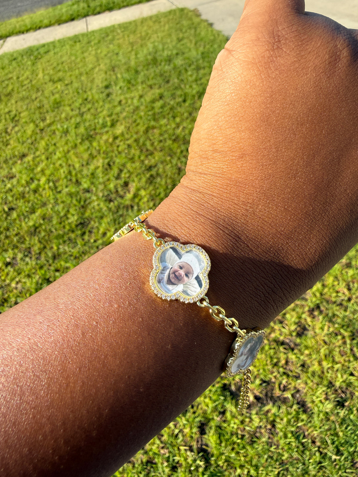 Custom photo Clover Bracelet