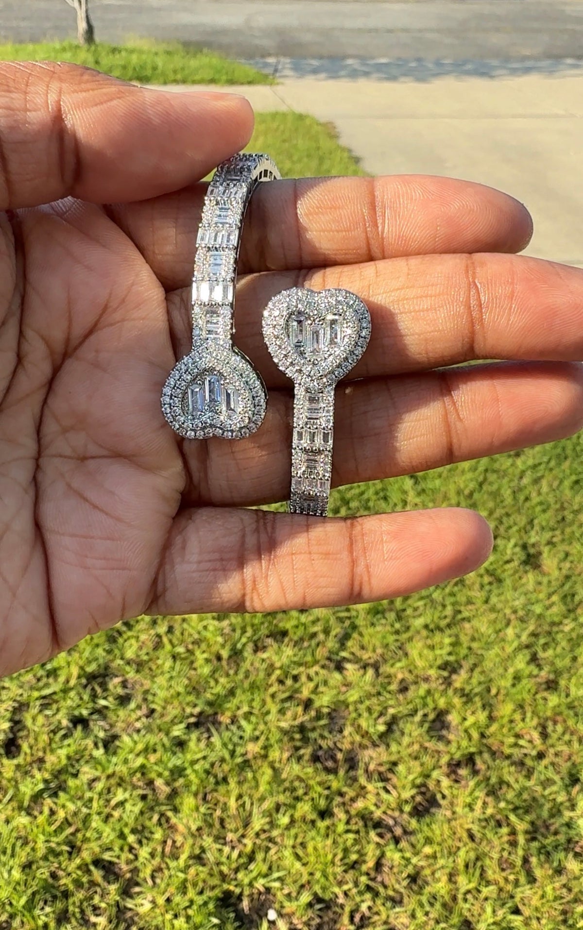 Heart Diamond Bangle